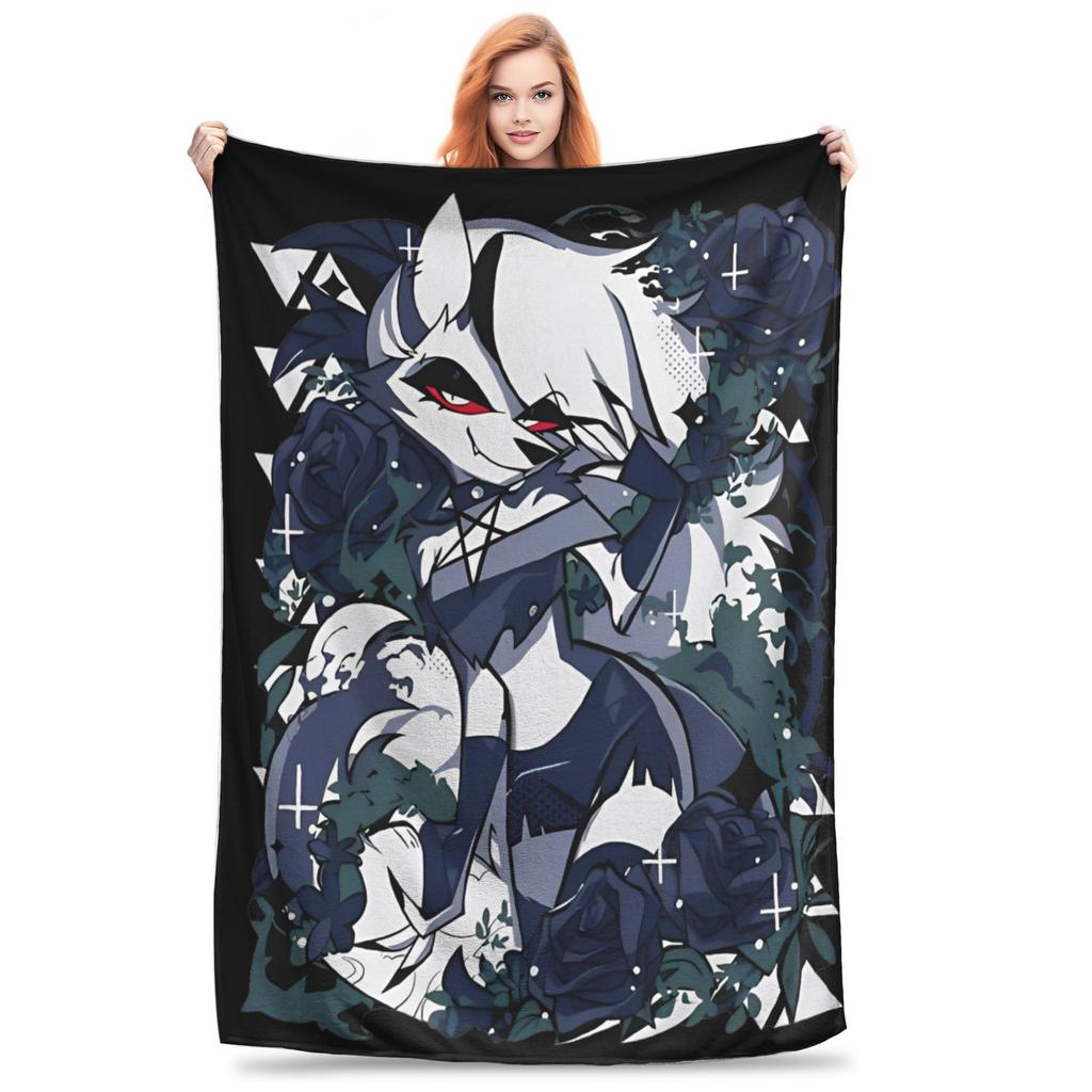 Loona Wolf Flannel Throw Blankets  Blanket for Home Travel Warm Bedroom Quilt