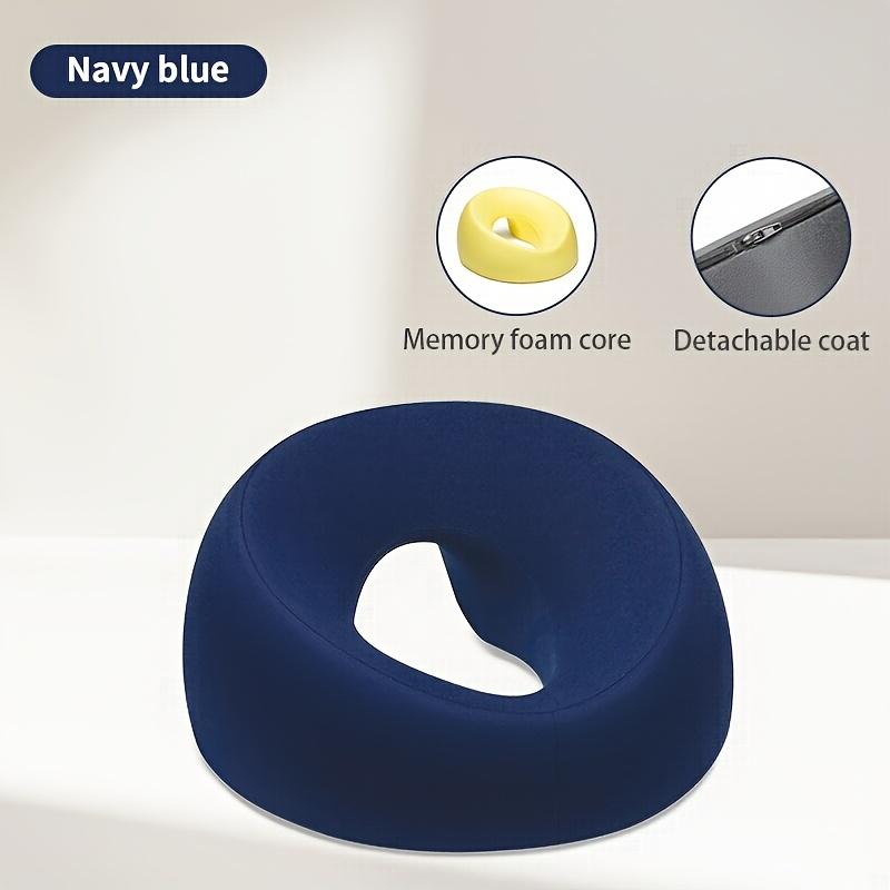 Ergonomic O/U-shaped Facial Pillow for Neck & Face Support, Machine Washable, All-Season Use.