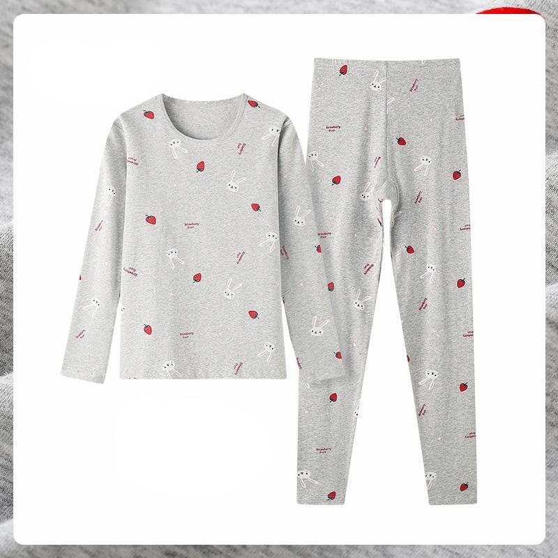 Осенне-зимний хлопковый цветочный женский термобелье с принтом — фото 20