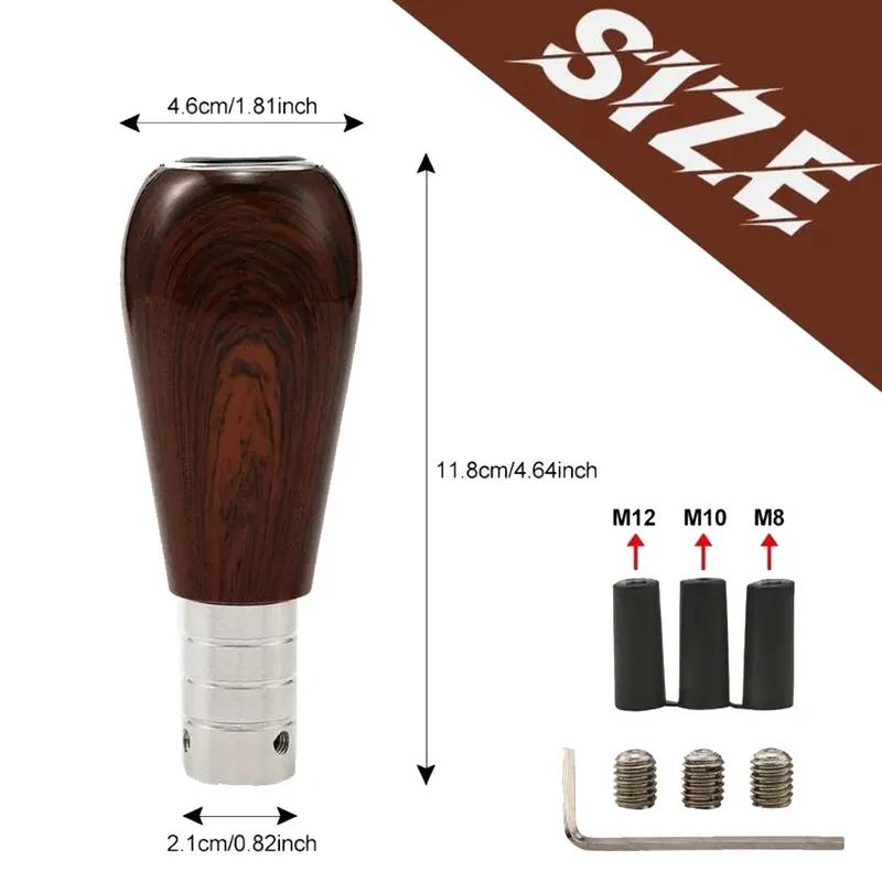 1pcs Car Gear Shifter Knobs Walnut Wood Grain Classic Knob 5 Speed With Adapter Kit Interior Parts Fit For Most Cars