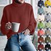 Maglione da donna con spalle scoperte casual lavorato a maglia largo a maniche lunghe