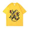 Camiseta de Algodón de Manga Corta Estampado de Calavera XPLR Y2K Sam y Colby Unisex Tops Casuales
