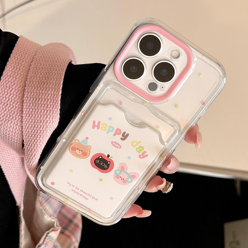 Apple Card Holder Phone Case MVUCA Colorful Polka Dot Cartoon