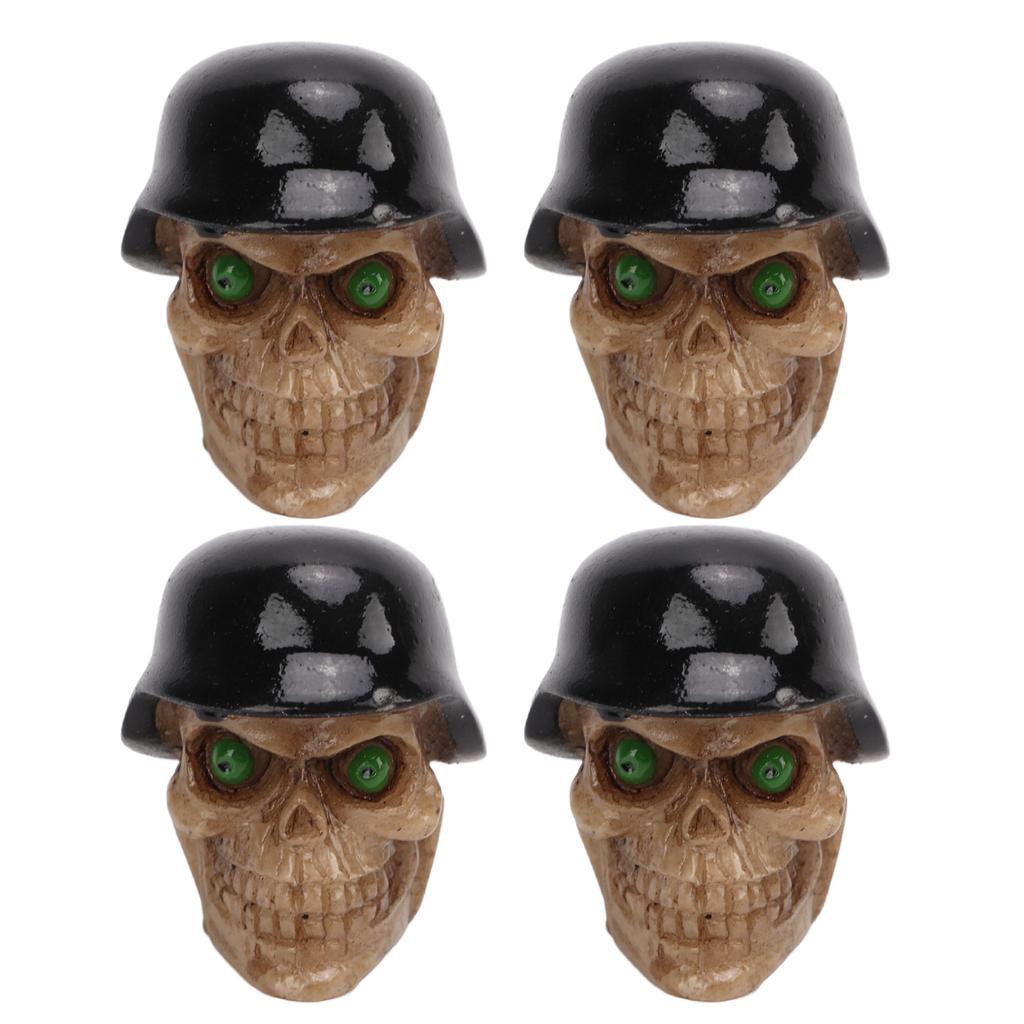 Sada 4 ks helmy Typ lebky Krytky dříku ventilku s gumovým kroužkem Univerzální pro auta Motocykly SUV