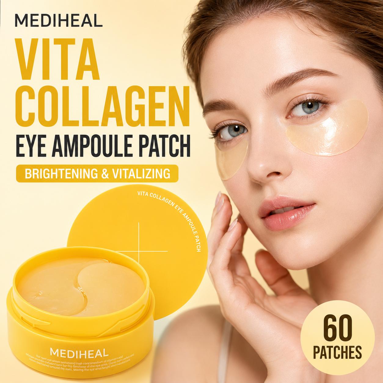 MEDIHEAL VITA Коллагеновые ампульные патчи для глаз 60 шт. 1EA(60sheets)