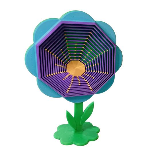 Flower Fractal Hexagon Fidget Toy Stress Anxiety Relief Desk Rotating Toy Kids Adults Pocket Size Travel Geometric Hexagon Sensory Toy