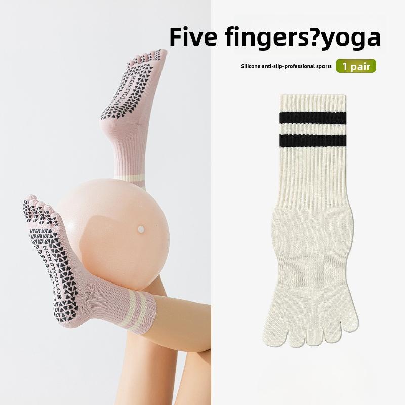 Five-finger Yoga Socks - Children's Sports Anti-odor Sweat-absorbing Fitness Exercise Sportswear - Indoor Pilates Split-toe Socks - Long Tights