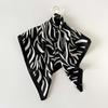 Patterned Shawl Stripes Square Headscarf Lightweight Printed Silk Scarf 90 CM Square Scarf  Beach