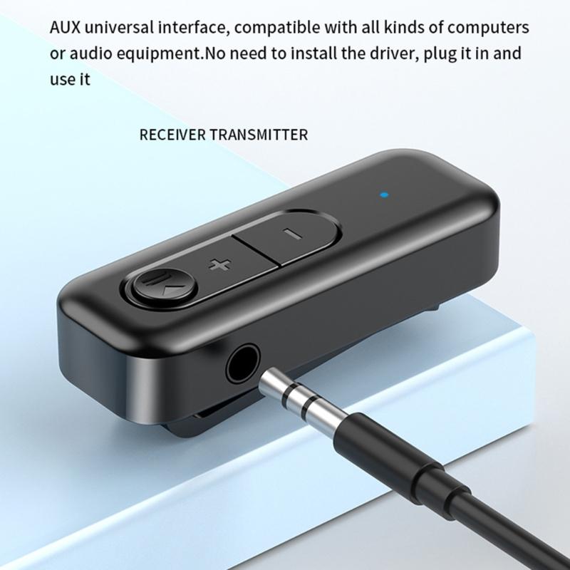 Double Function Bluetooth-compatible 5.3 Transmitter Receiver 2400Mhz 1200Mbps for Fast Wireless Auditory Connection