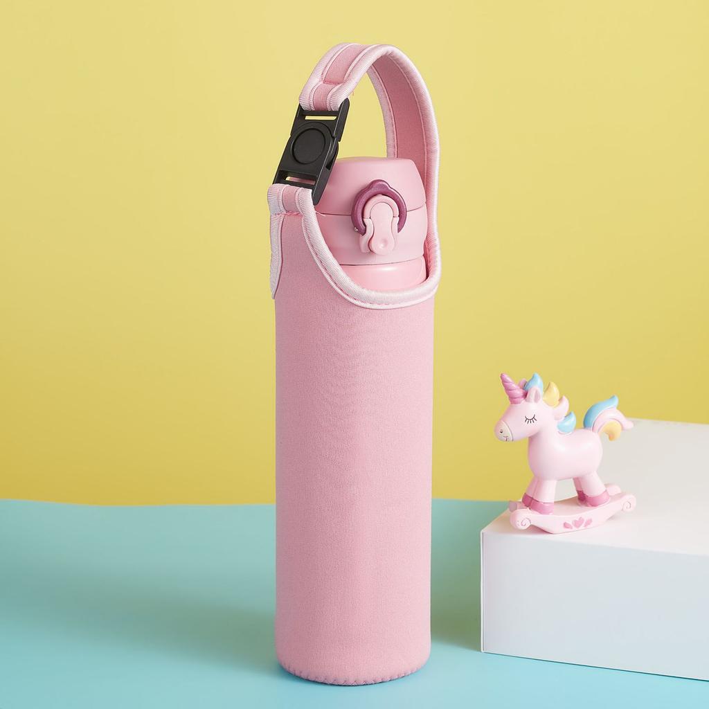 450ml-600ml Tragbare Neopren Vakuumbecher Hülle Wasserflaschenbezug Isolierhülle Tasche Glasflaschenetui Beutel Sport Camping Ac