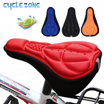 Mountain Bicycle Saddle 3D Soft Thick Breathable Bicycle Seat Cover Bicycle Seat Cushion Silicone Sponge Cycling Accessory