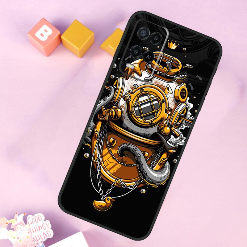 Scuba Diver Mask Diving Case For Oppo A60 A80 A40 A15 A16 A17 A57 A94 A74 A54 A76 A96 A18 A38 A58 A78 A98 A5 A6 Pro