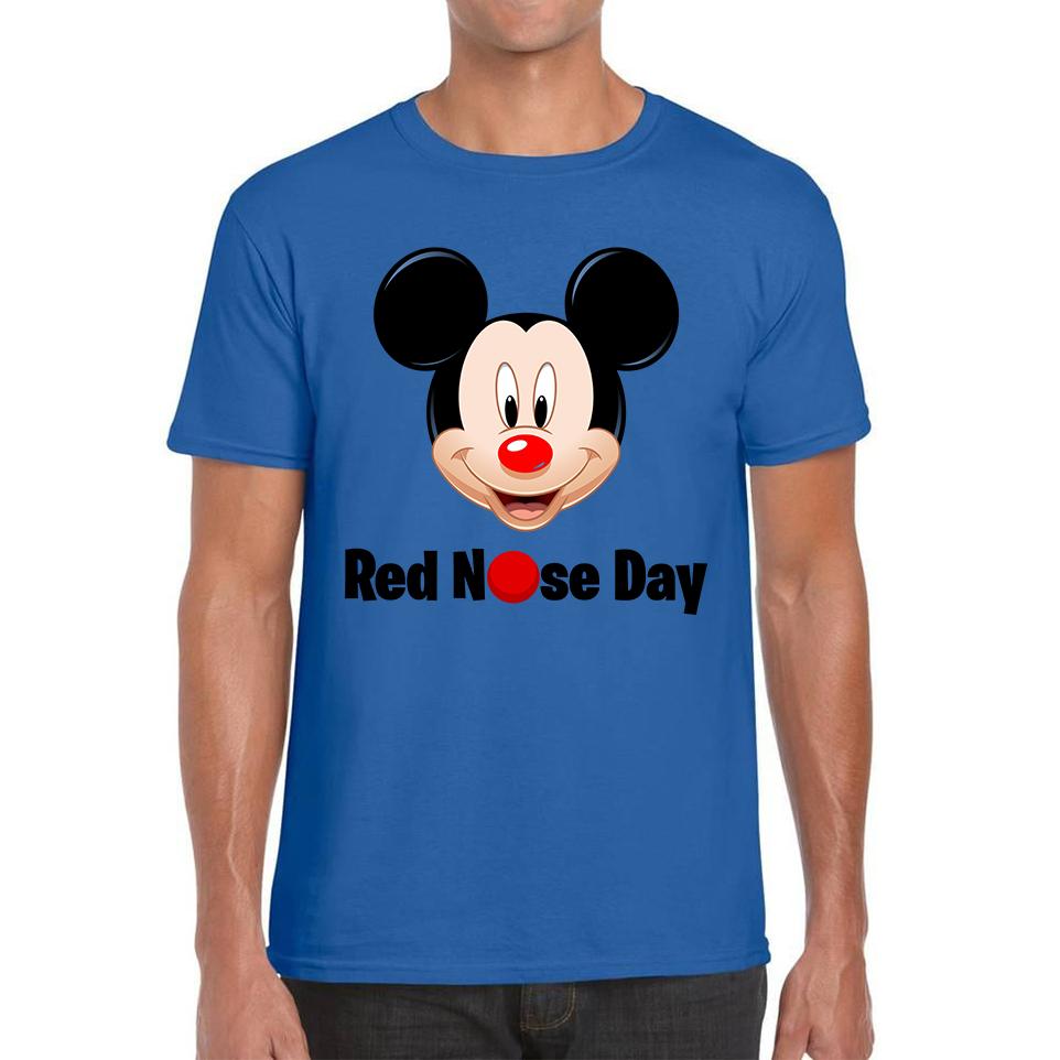 Mickey Mouse Disney Red Nose Day Unisex Mens T Shirt Womens Tops Tees S