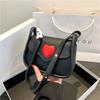 Summer New Fashion Small Square Bag Simple Style Versatile Shoulder Messenger Bag Niche Splicing Love Armpit Bag