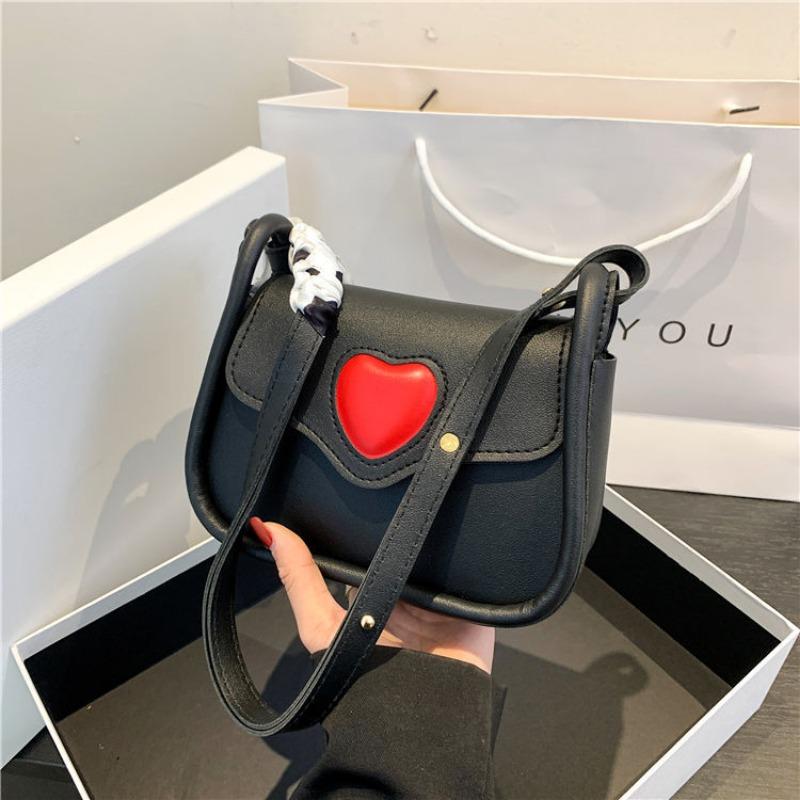 Summer New Fashion Small Square Bag Simple Style Versatile Shoulder Messenger Bag Niche Splicing Love Armpit Bag