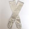 Women Long Operetta Metallic Gloves Elbow Length Skin-friendly Stretch for Evening Wedding Dress Costume Burgundy Style