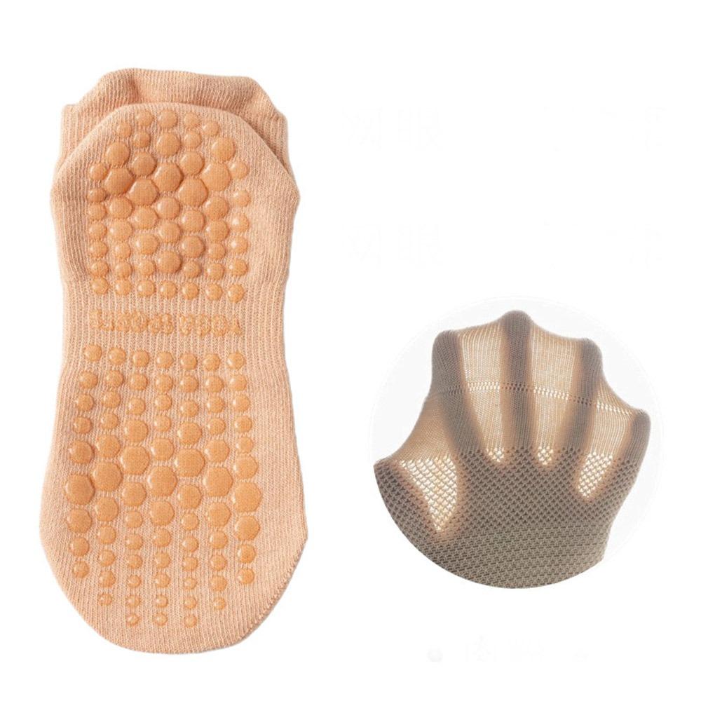 

Professional Thin Yoga Socks Mesh Breathable Low-Ankle Sock Backless Silicone Anti Slip Sports Socks Children оранжевый