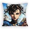 ChunLi Game SStreetFfighters Pillow Case Antidustmite Pillowcase Invisible zipper silky short plush Sofa cushion cover