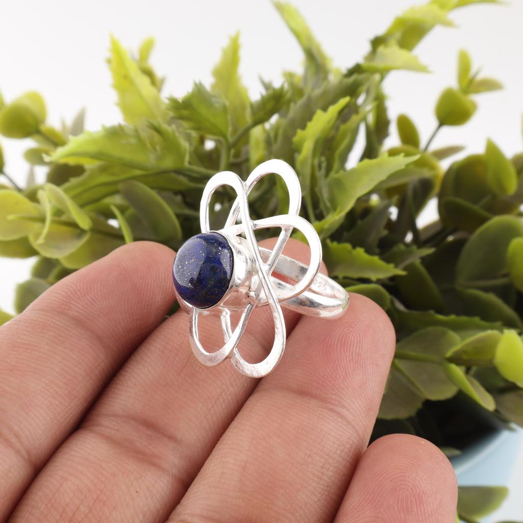 Lapis Lazuli Ring Handmade Jewelry, 925 Solid Sterling Silver Ring, Designer Gemstone Jewelry Ring, Gift For Mom
