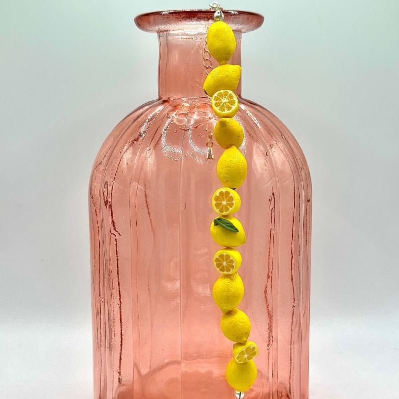 3D Fruit Beaded Bracelet Hypoallergenic Resin Hand Chain for Women Summer Seaside Trip Jewelry Accessories