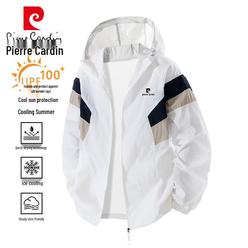 Pierre Cardin Men s Lightweight Hooded Sun Protection Jacket L