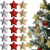6/12/18/24 Pezzi Stella Glitterata Decorazione di Natale Albero di Natale Appeso Ciondolo Ornamenti per Decorazione Casa Navidad Capodanno 2026 Regali