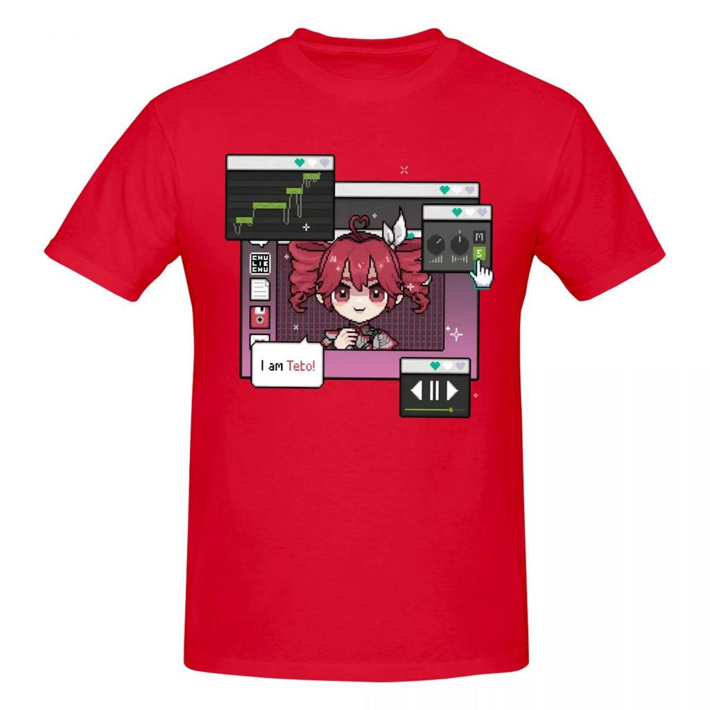Unisex Kasane Teto Fun T-Shirt Vintage Baumwolle Anime Shirt