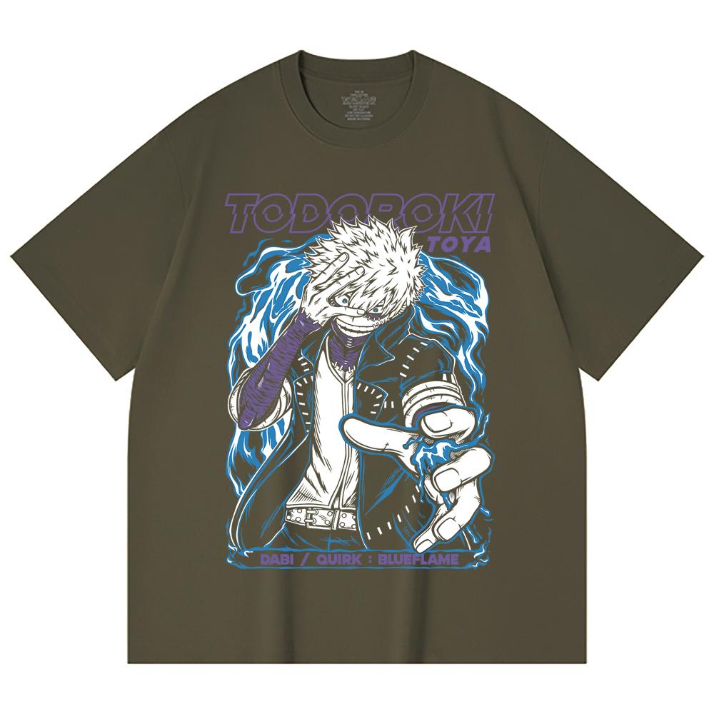 230 Gsm 100% Cotton My Hero Academia V11 Dabi Print Unisex Heavy Cotton T Shirt