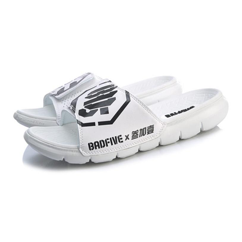 New LiNing Slide Slippers Men's Black White ABTP001-2