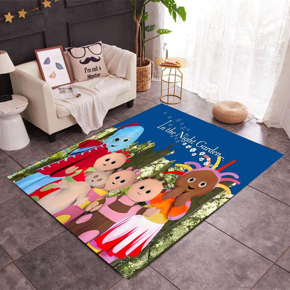 In The Night Garden Characters Themed Anti-Slip Rugs - Polyester Home Decor, Suitable for Bedrooms, Living Rooms, Doorways, Studios, and Decorations