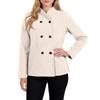 Ladies' Casual Temperament Double Breasted Solid Color V-neck Coat Jacket