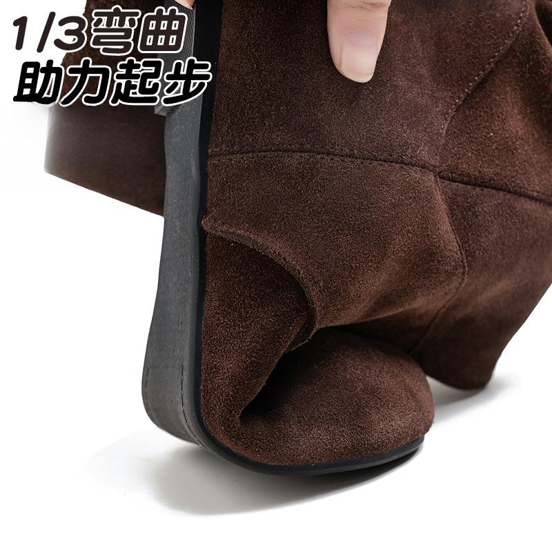 Vintage Internal Elevation Women Western Thigh High Boots Shoes Autumn Winter Designer Ladies Suede Slim Long Booties