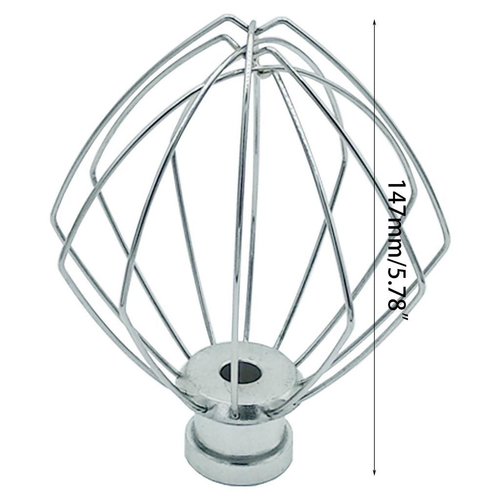 Reliable Mixer Head Whisk Attachment Wire Whisk Replacement Easy to Clean Stainless Steel Material for Stand Mixers