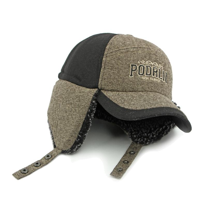 Men's Winter Ear Protection Warm Cap Men's Velvet Thick Warm Cotton Cap Windproof Coldproof Baseball Cap
