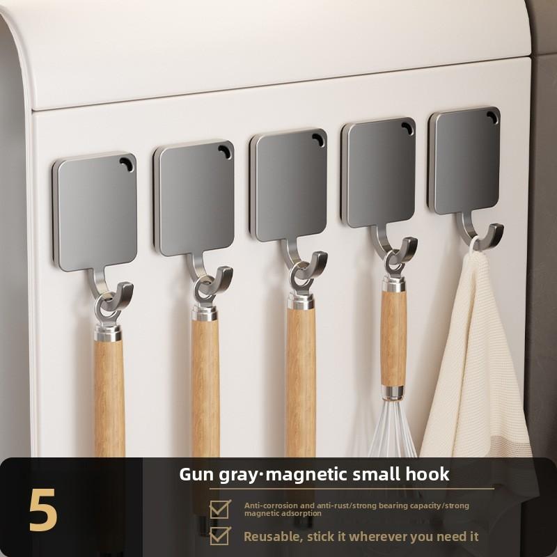 Magnetic Suction Hook Set For Kitchen Refrigerator No Drilling Multipurpose Organizer For Home Use