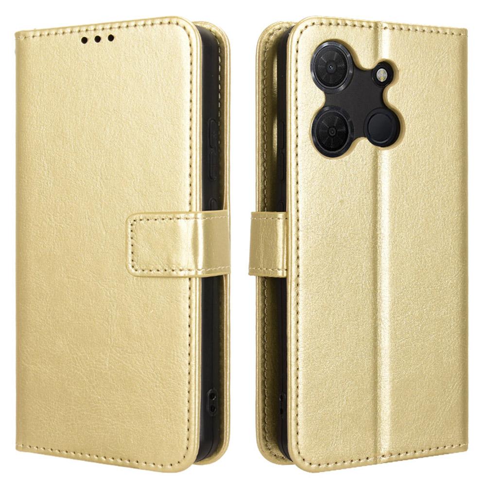 For TCL 503 Case Crazy Horse Texture PU Leather Phone Wallet Cover