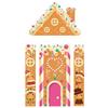 Gingerbreads Patterned Door Decoration Set Washable Polyester Seasonal Party Supplies