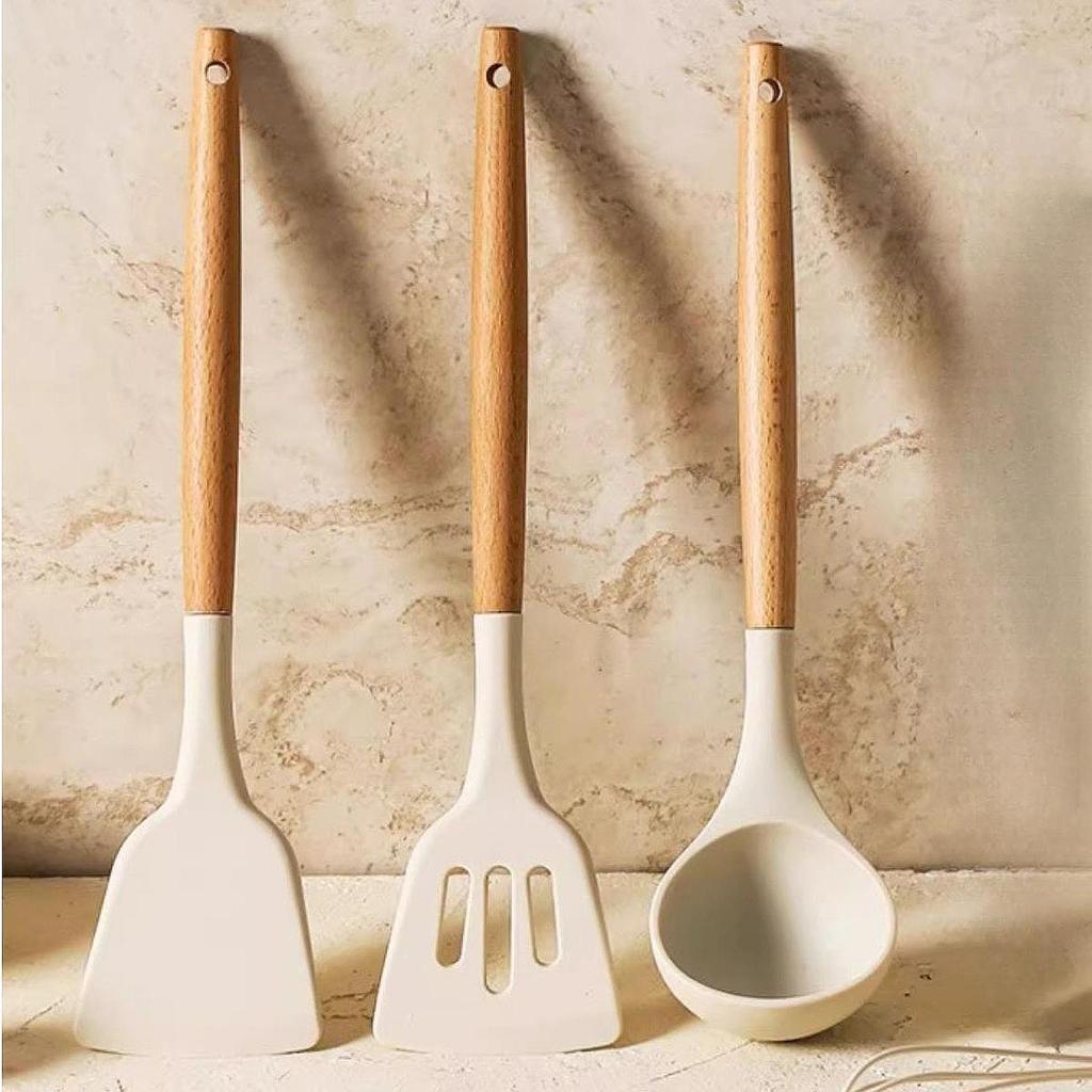 3x Silicone Kitchen Cooking Utensils Cookware Gift Multifunctional Tool Nonstick