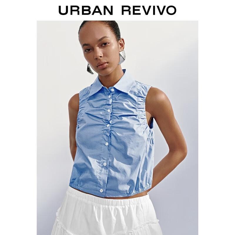 Женская асимметричная плиссированная рубашка без рукавов UR XS