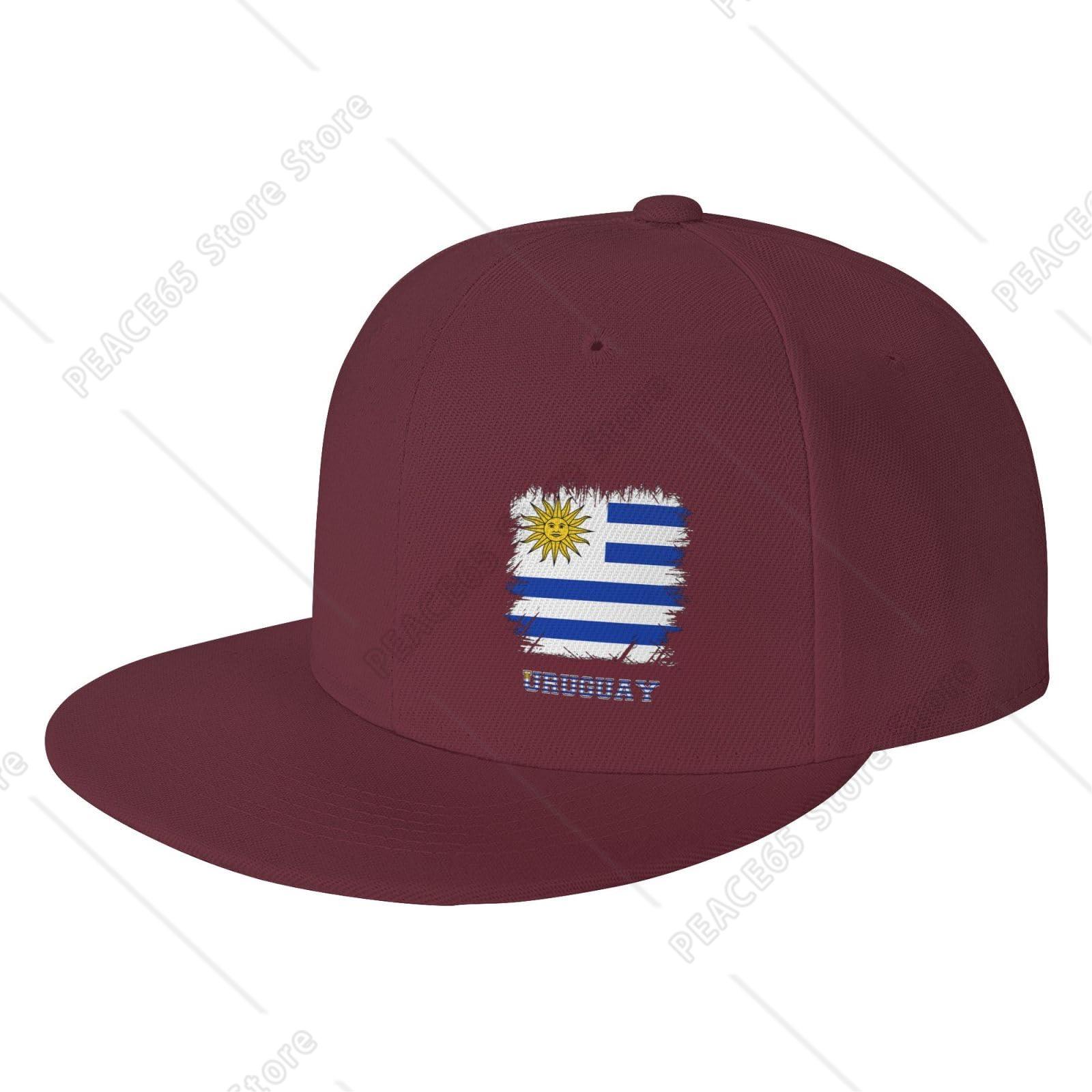 

Vintage Uruguay Uruguayan Flag Snapback Hat for Unisex Women Classic Flat Bill Baseball Cap Adjustable Trucker Hat Print Unisex One Size