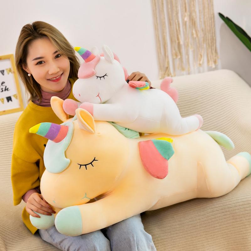Cartoon Rainbow Unicorn Plush Toy Large Rainbow Angel Unicorn Doll Pillow Toy Gift