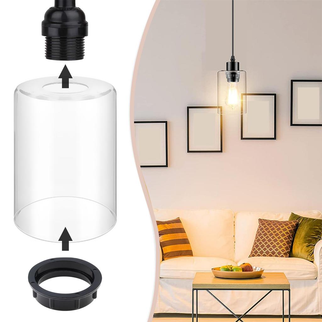 Light Socket Shade Circle Aluminum Threaded Socket Collar for Medium Base E26 Sockets, Retainer Parts for Light Fixture