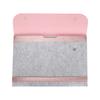 Laptop Sleeve Flip Type Protective Double Layer Felt Microfiber Computer Bag for MacBook Pro 15.4 Inch ModelsRose Gold