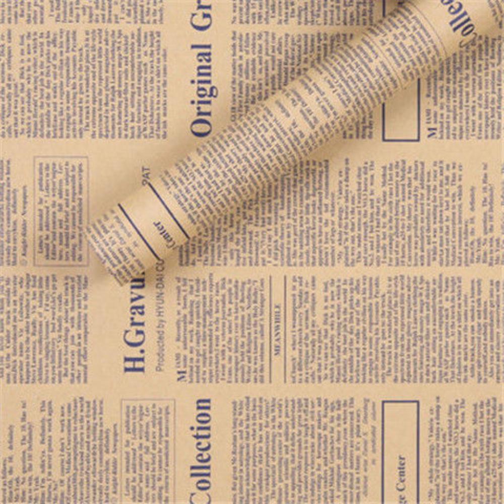 10 sheets per pack, vintage English newspaper kraft paper, brown kraft outer wrapping paper for gift packaging for gift wrapping
