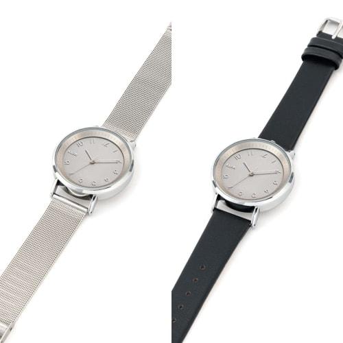 KLON Slim Solar Style Hide Time 2nd Strap Set, a simple, 38mm solar watch for men and women. Includes a replacement strap set.
