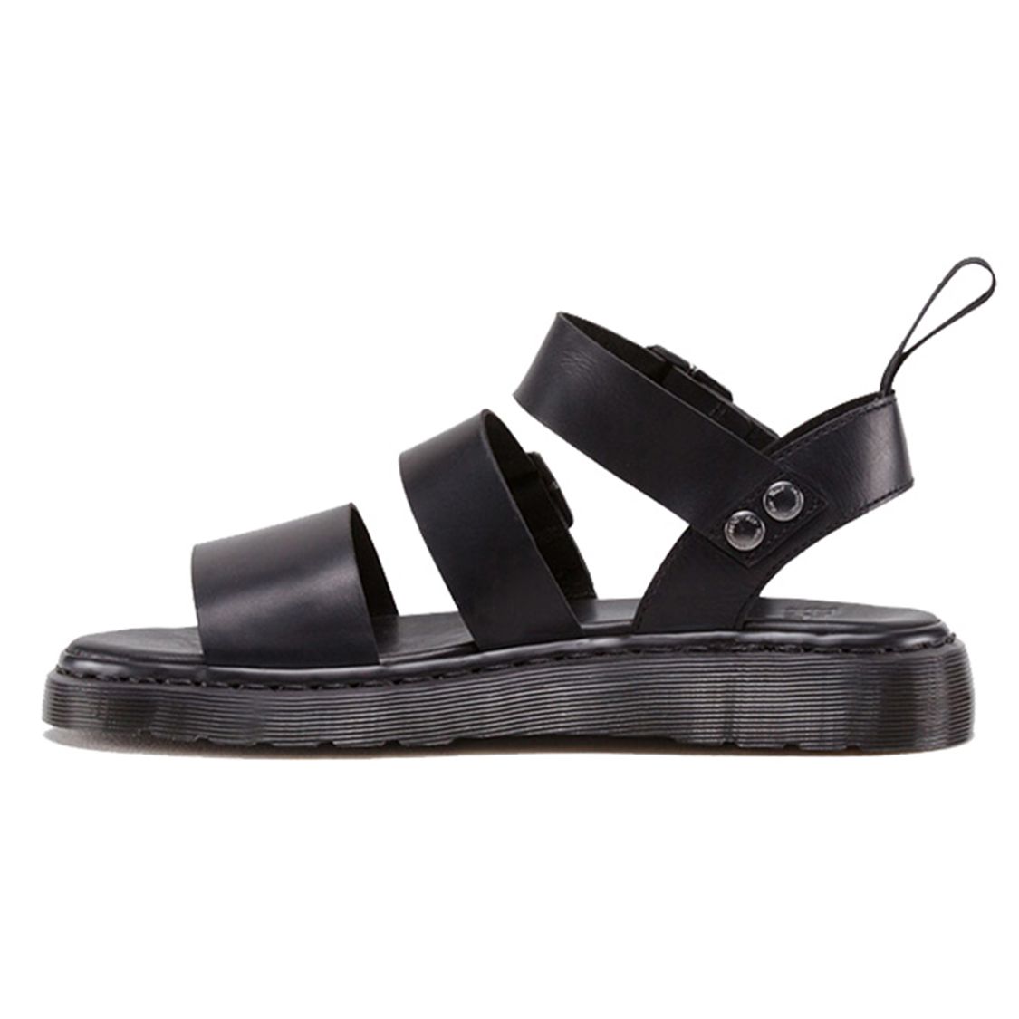 Dr. Martens Unisex Gryphon Brando Leather Gladiator Sandals Black 15695001 39