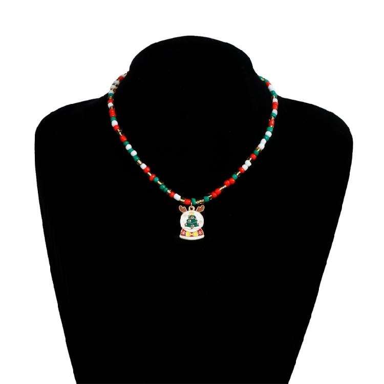Dynamic Christmas Celebration Sequined Necklace Fanciful Cartoon Plan Jewelry Addition For Celebratory Instances