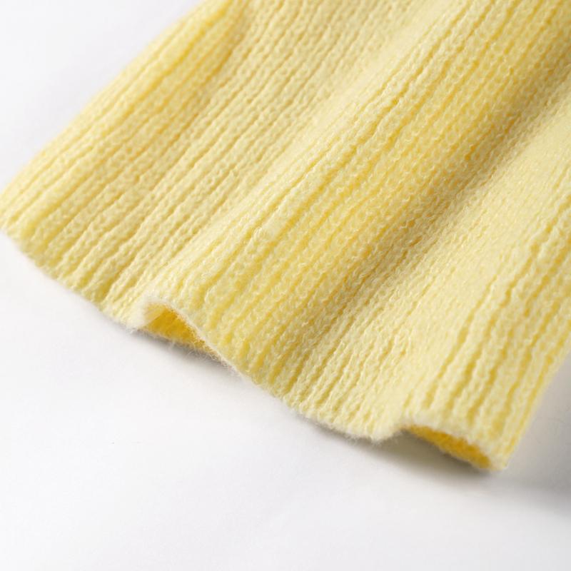 Slim Lace Up Knitted Top Skirts Set Women O-neck Flare Sleeve Hollow Out Crop Tops High Waist Split Skirt Spring Autumn Casual Outfits