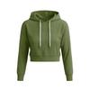 Damen Hoodie mit langen Ärmeln, kurz geschnitten, rückenfrei, für trendige Streetwear