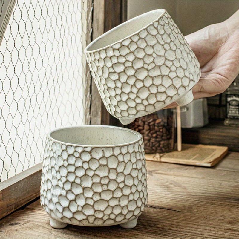 Zabawny ceramiczny pojemnik do przechowywania w kształcie szyszki na trzech nogach - Rurka na narzędzia kuchenne, Słoik ozdobny, Prezent świąteczny, Wytrzymały materiał ceramiczny